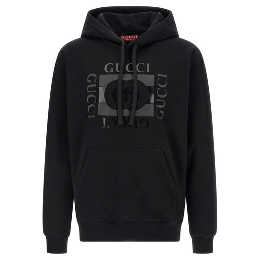 Gucci Black Cotton Hoodie Sweatshirt