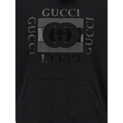 Gucci Black Cotton Hoodie Sweatshirt