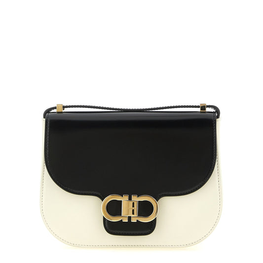 Ferragamo Bicolor Calfskin Crossbody Bag