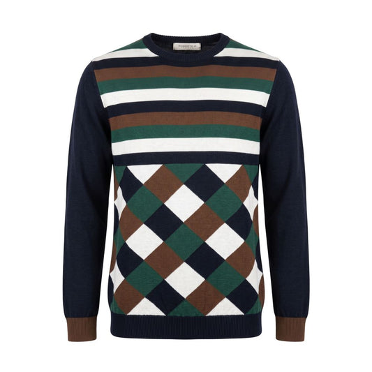 Roberto Pepe Luxury Blue Wool Men's Sweater