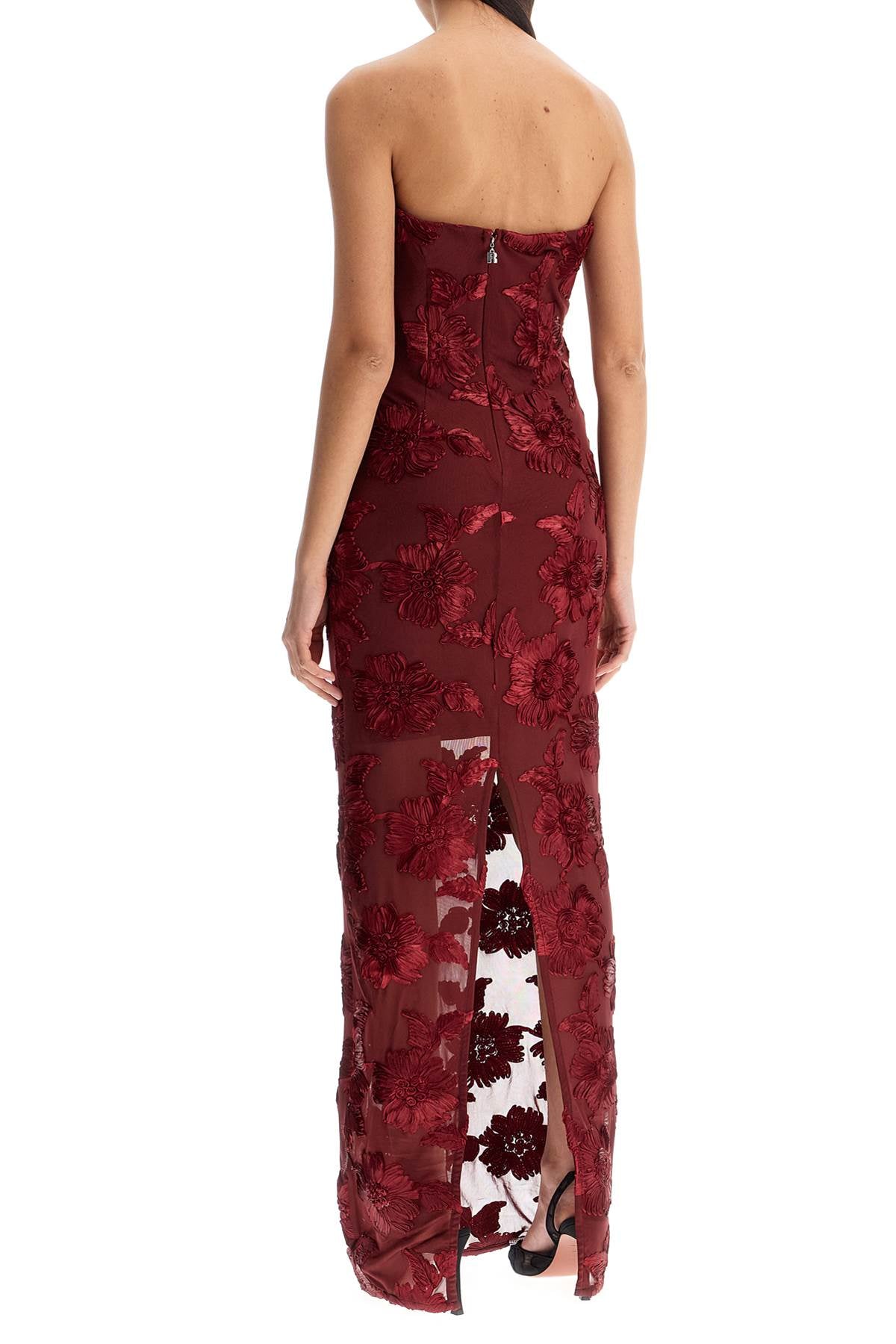 Rotate long mesh dress with embroidered flowers. Dresses Rotate