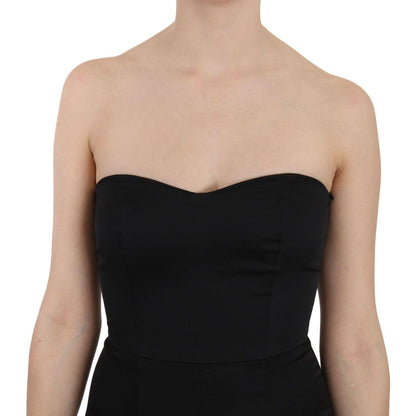 John Richmond Black Sequined Flare Ball Gown Dress