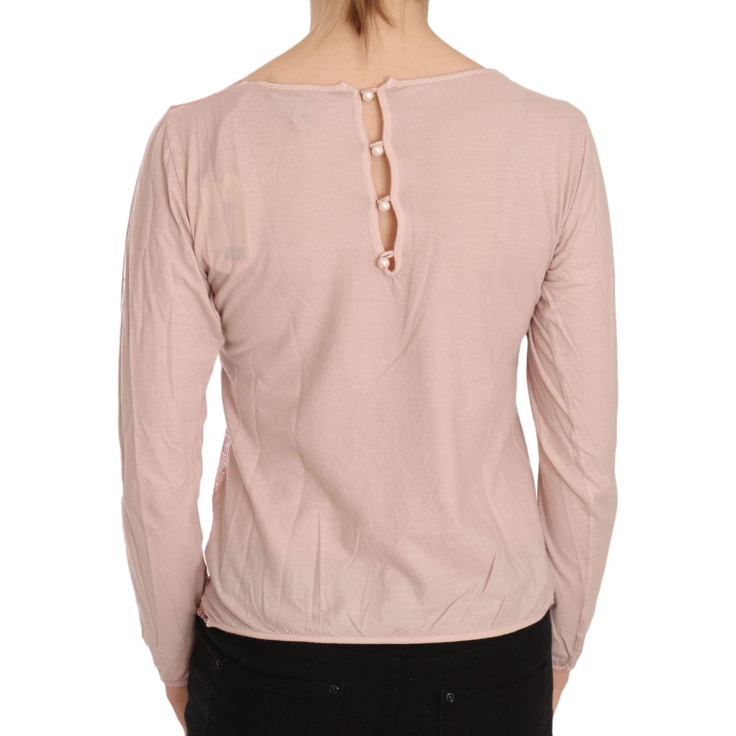 PINK MEMORIES Chic Pink See-Through Cotton Blouse PINK MEMORIES