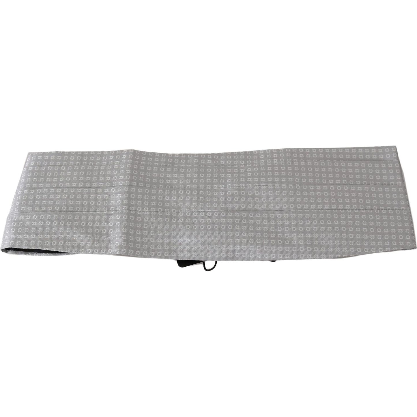 Dolce & Gabbana Elegant Gray Silk Cummerbund Dolce & Gabbana