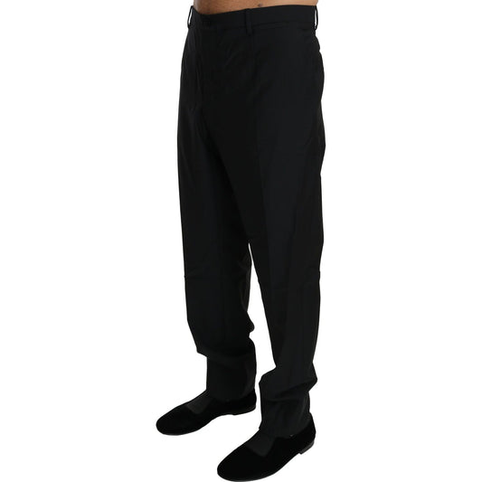 Dolce & Gabbana Elegant Black Virgin Wool Dress Pants Jeans & Pants Dolce & Gabbana