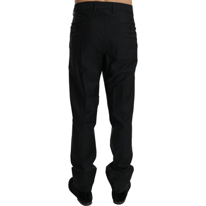 Dolce & Gabbana Black Dress Formal Trouser Men Wool Pants