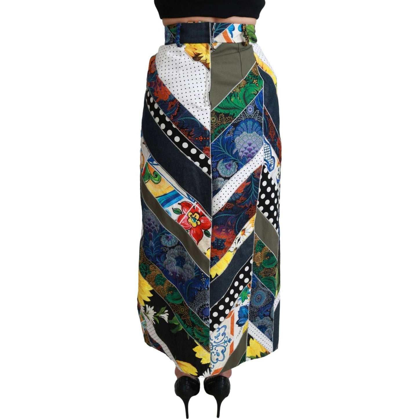 Dolce & Gabbana Elegant Geometric Print High-Waist Skirt Dolce & Gabbana