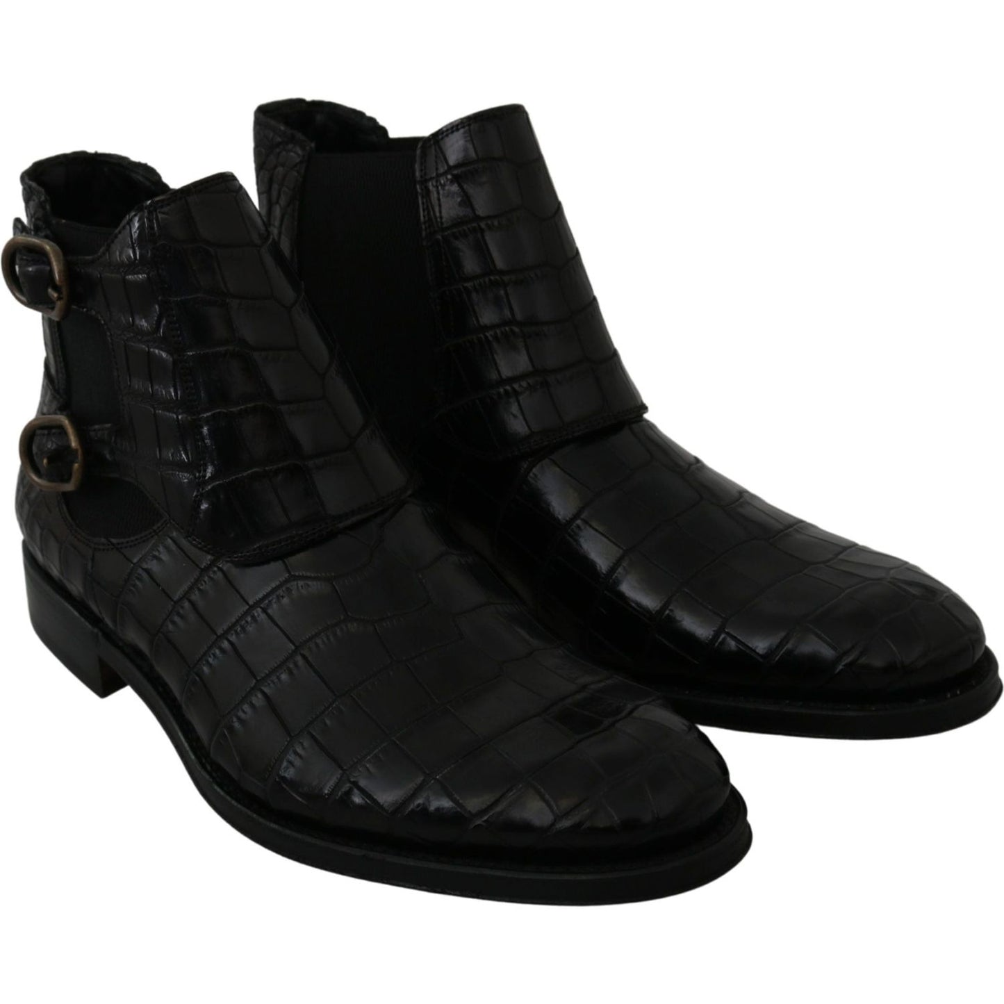 Dolce & Gabbana Elegant Derby Brogue Boots in Exotic Leather Dolce & Gabbana