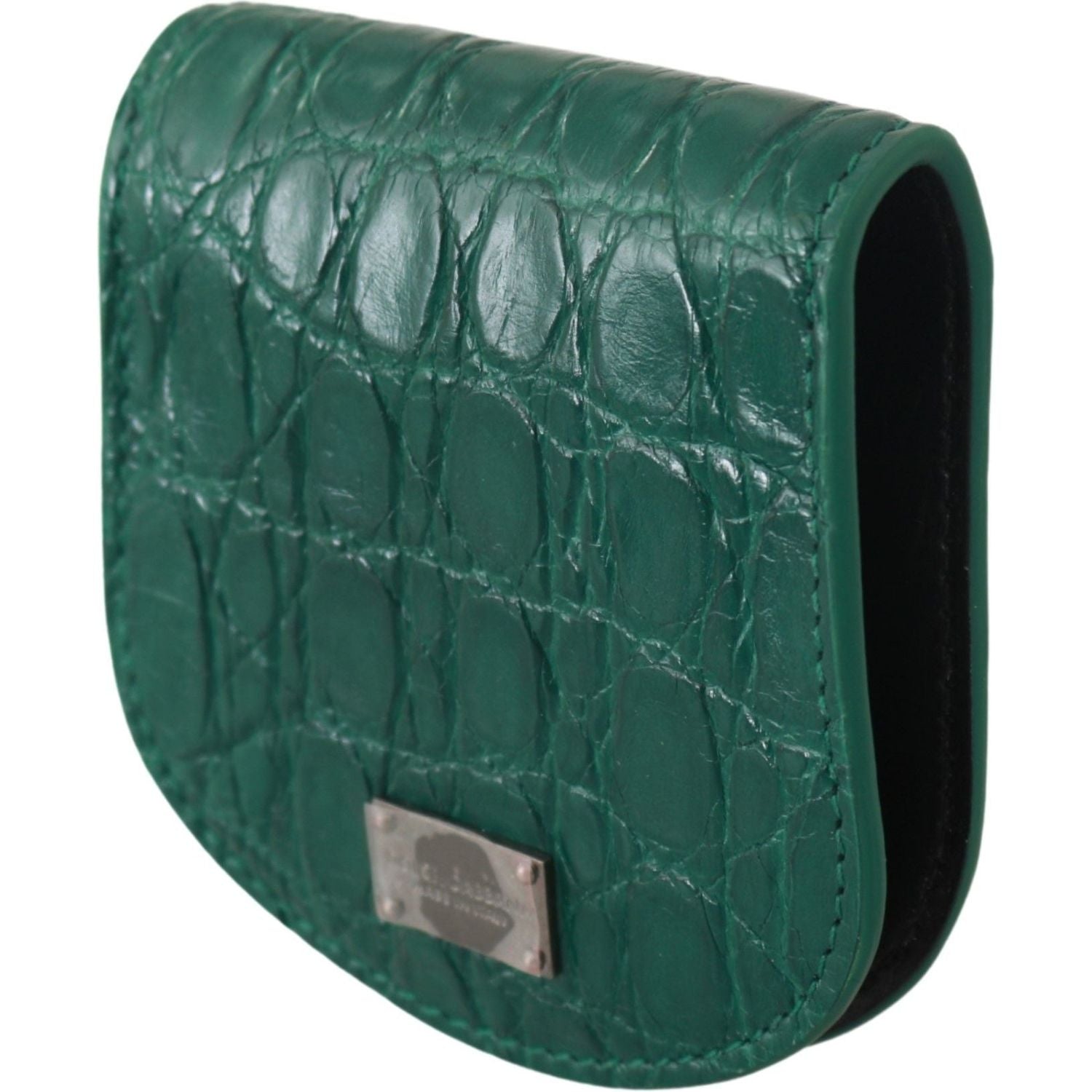 Dolce & Gabbana Green Exotic Skins Condom Case Holder Wallet