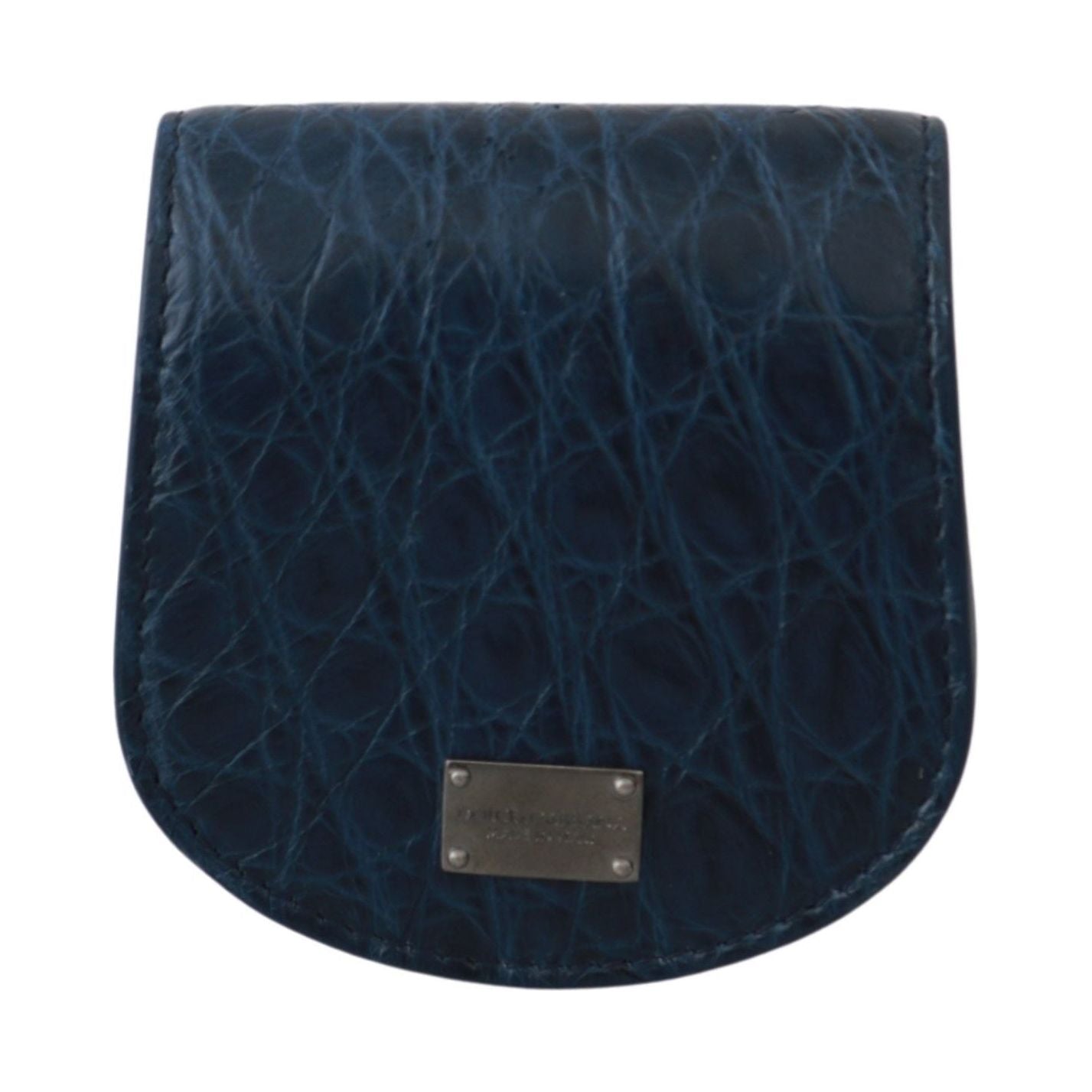 Dolce & Gabbana Blue Holder Pocket Wallet Blue Exotic Skin Condom Case