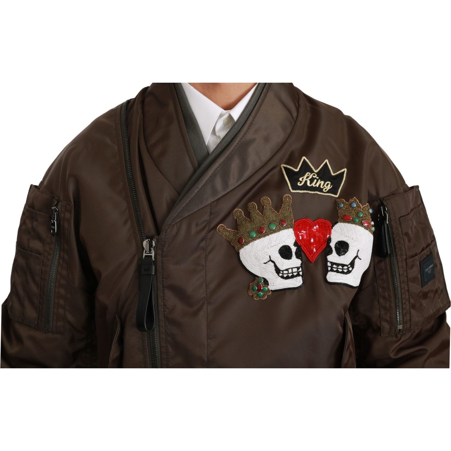 Dolce & Gabbana Sequined Double-Breasted Bomber Jacket Coats & Jackets Dolce & Gabbana