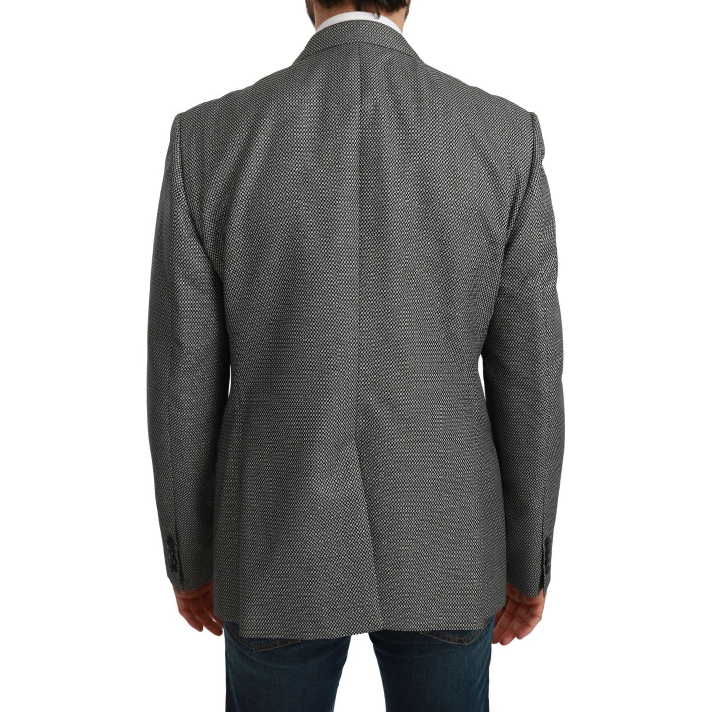 Dolce & Gabbana Gray Slim Fit Formal MARTINI Blazer