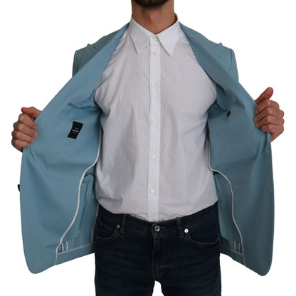 Dolce & Gabbana Blue Slim Fit Coat Jacket MARTINI Blazer
