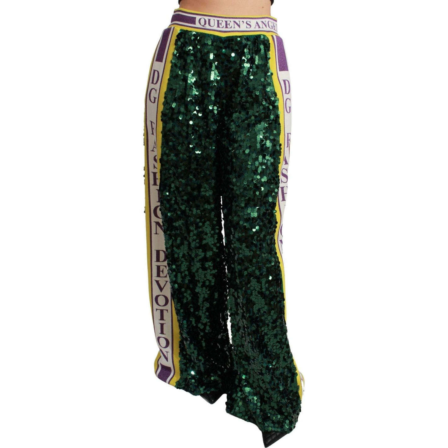 Dolce & Gabbana Exclusive Multicolor Sequined Pants Dolce & Gabbana Tan