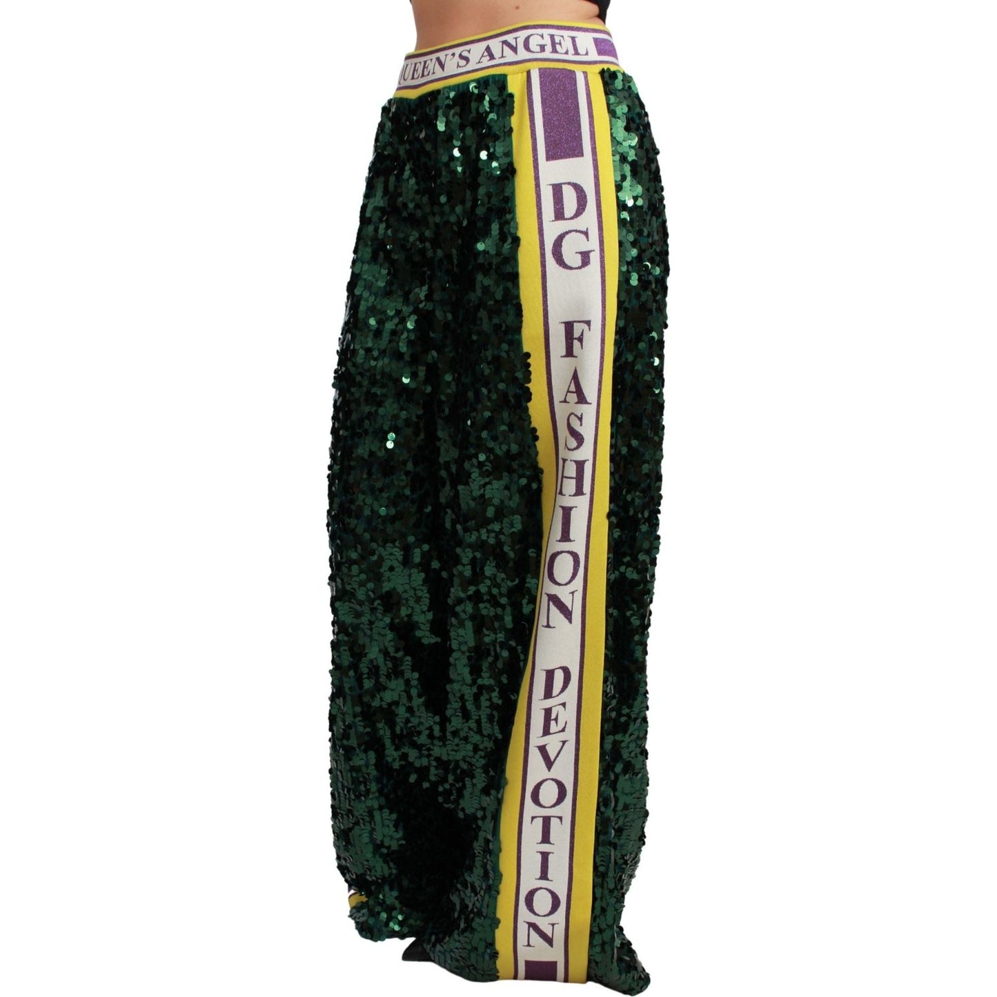 Dolce & Gabbana Exclusive Multicolor Sequined Pants Dolce & Gabbana Tan