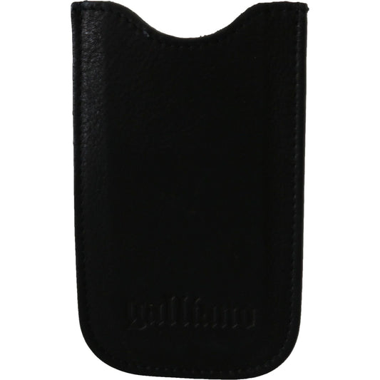 John Galliano Elegant Black Genuine Leather Men's Wallet Wallet John Galliano