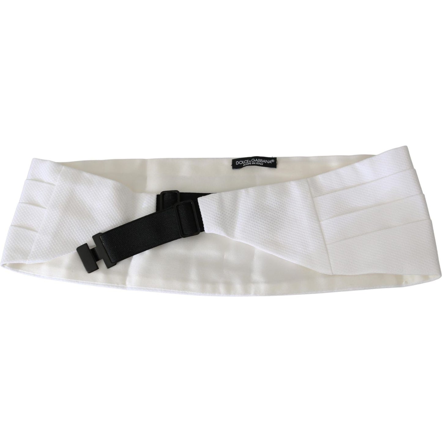 Dolce & Gabbana Elegant Silk White Cummerbund Dolce & Gabbana