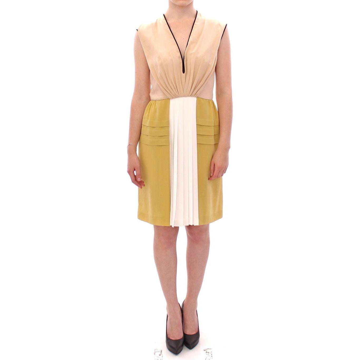 FILOS Multicolor Silk Sheath Dress Sleeveless FILOS