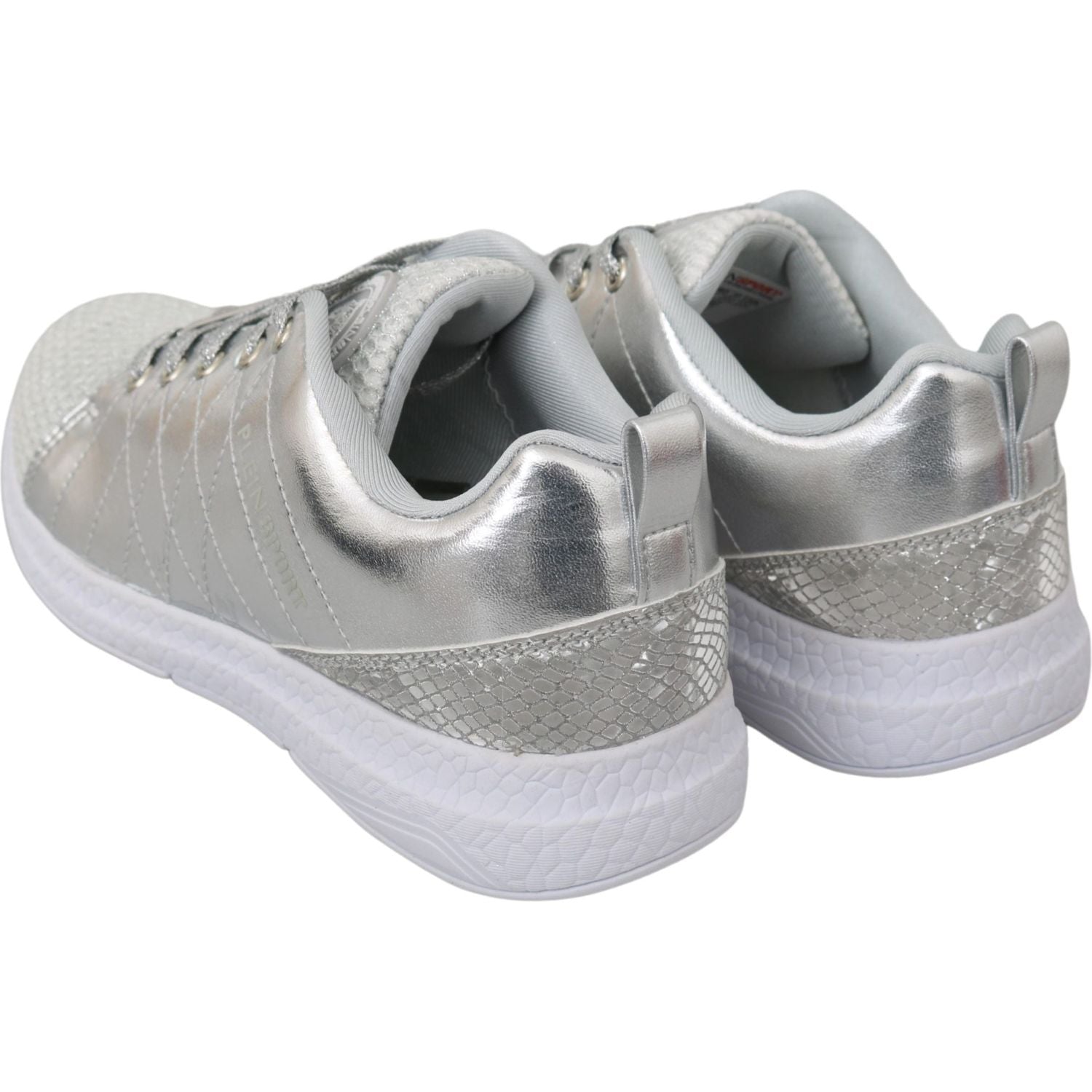 Philipp Plein Gisella Silver Polyester Sneakers Shoes