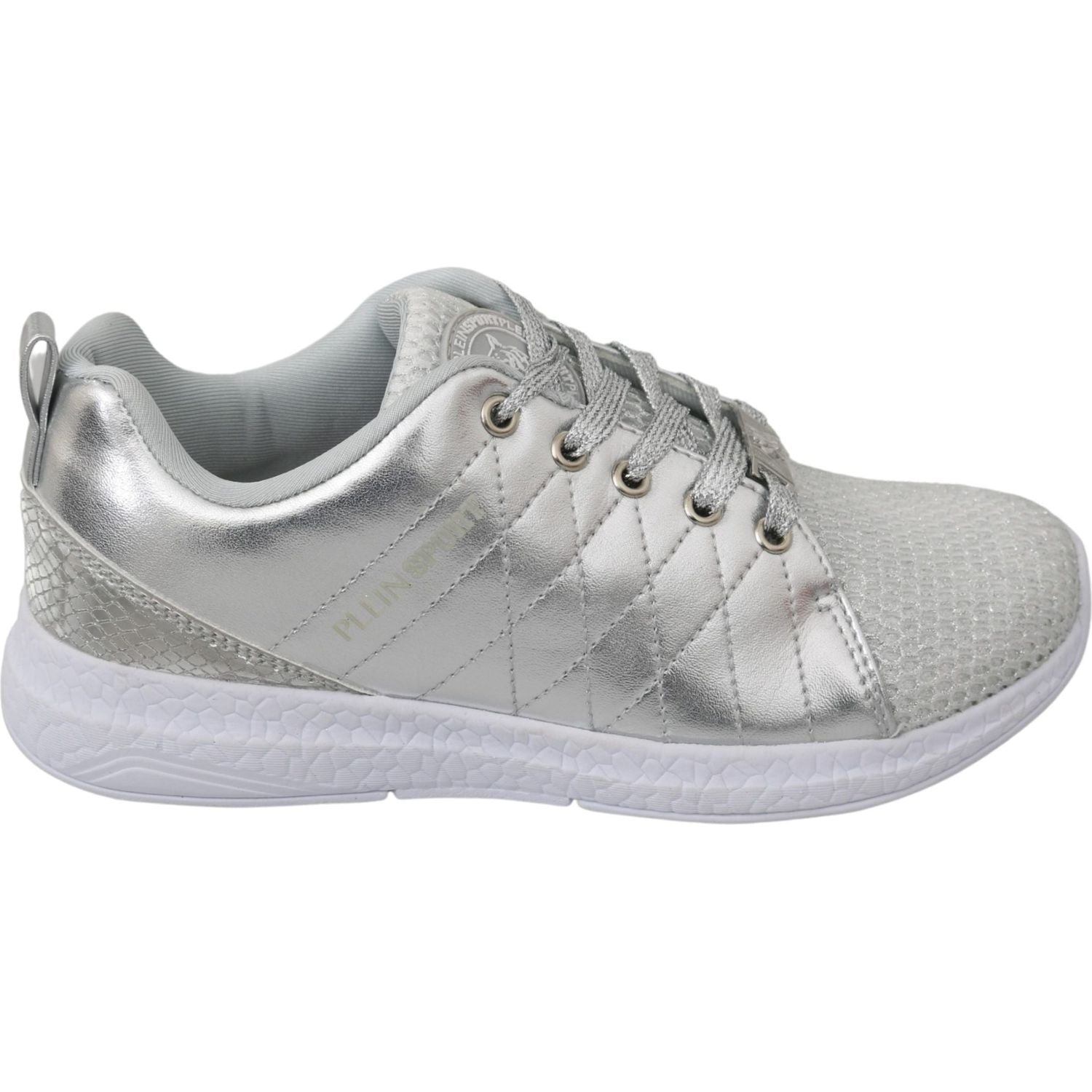 Philipp Plein Gisella Silver Polyester Sneakers Shoes