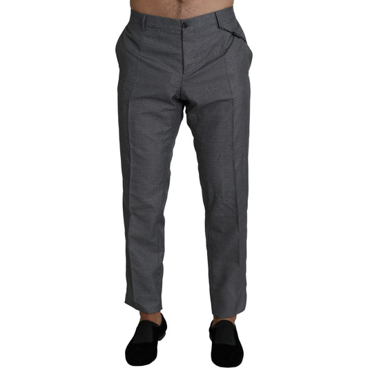 Dolce & Gabbana Elegant Gray Slim Fit Dress Trousers Dolce & Gabbana