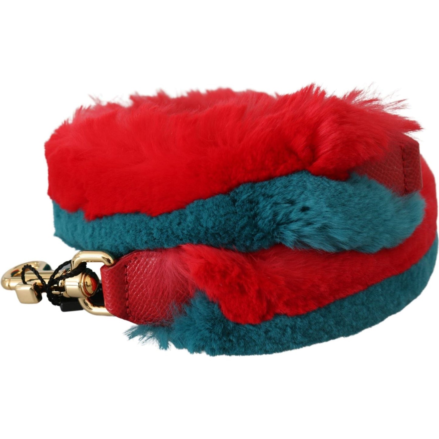 Dolce & Gabbana Elegant Red Lapin Fur Shoulder Strap Dolce & Gabbana Dark Slate Gray