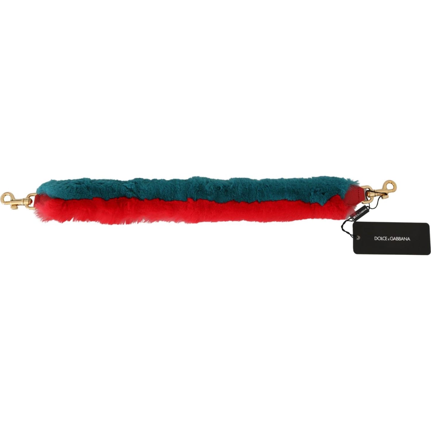 Dolce & Gabbana Elegant Red Lapin Fur Shoulder Strap Dolce & Gabbana Tomato