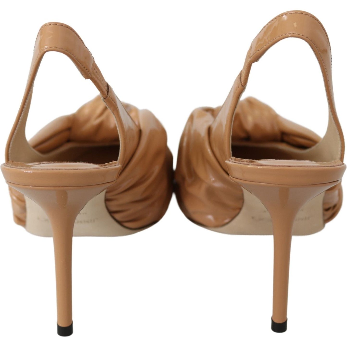 Jimmy Choo Caramel Brown Leather Annabell 85 Pumps