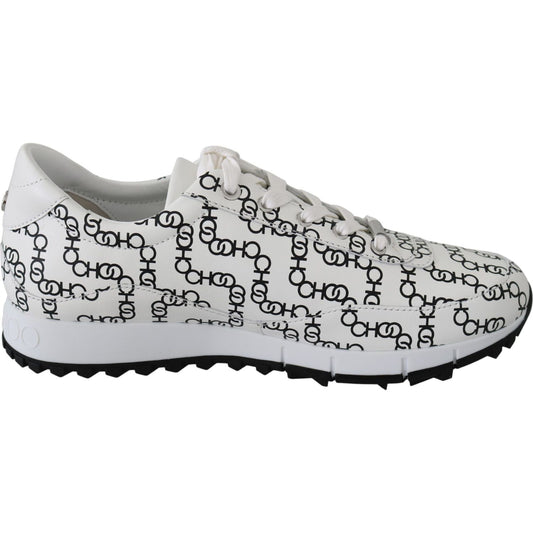 Jimmy Choo Elegant Monochrome Leather Sneakers Jimmy Choo