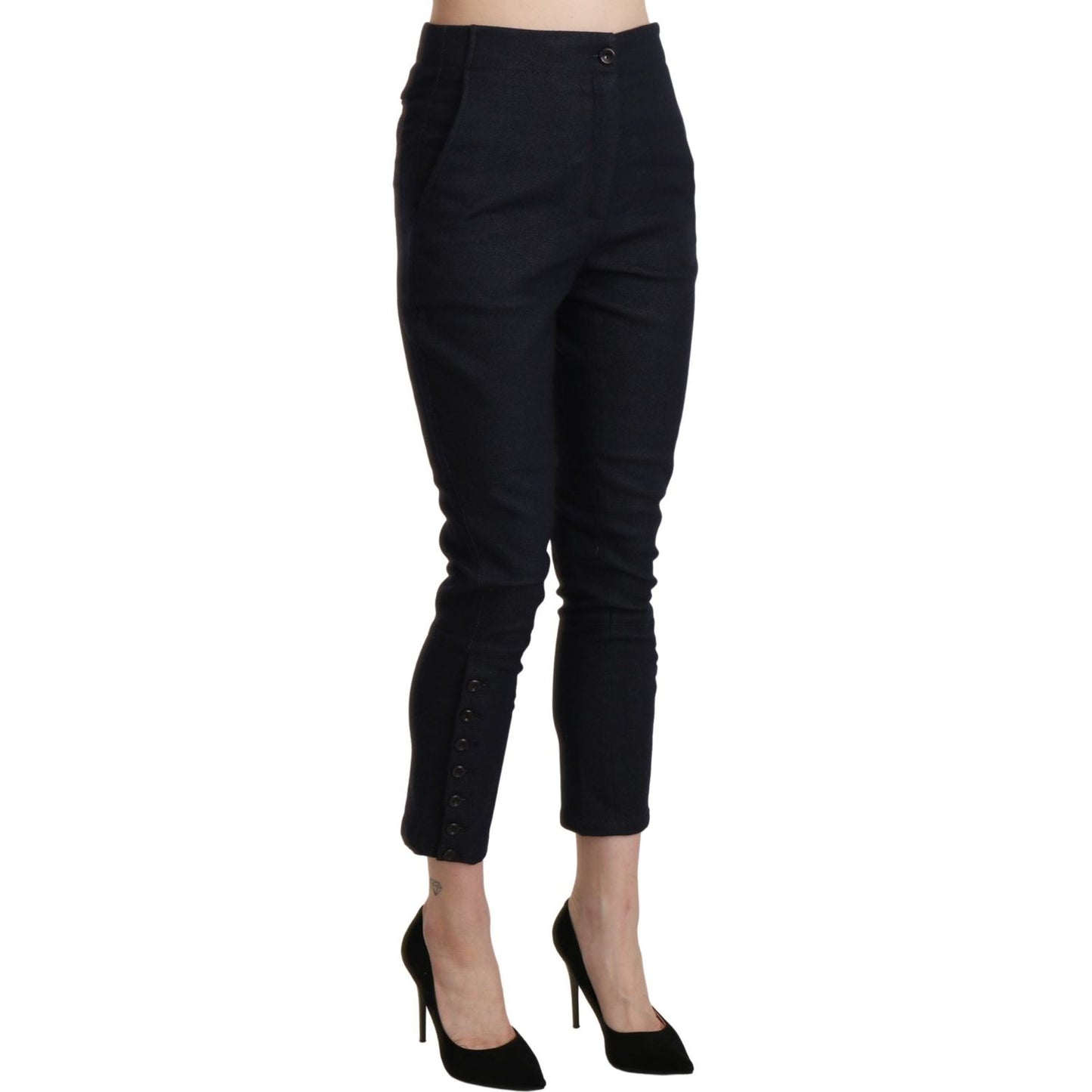 Ermanno Scervino Chic High Waist Cropped Capri Pants Jeans & Pants Ermanno Scervino