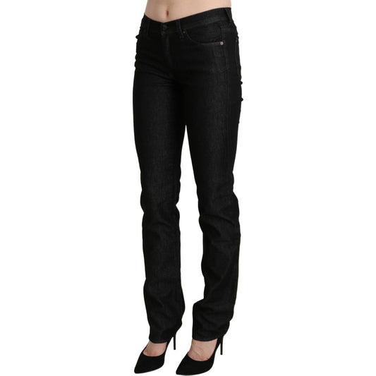 Ermanno Scervino Chic Black Mid Waist Skinny Jeans Jeans & Pants Ermanno Scervino