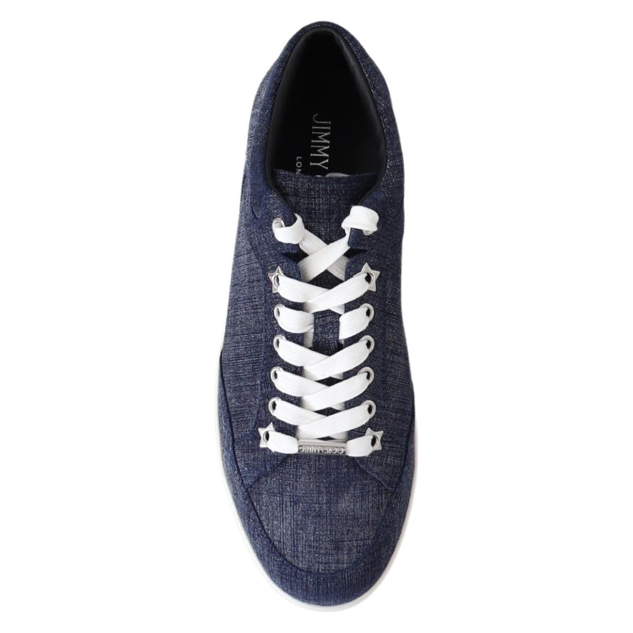 Jimmy Choo Chic Slip-On Blue Denim Suede Sneakers Jimmy Choo