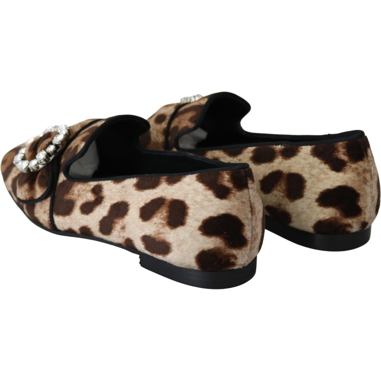 Dolce & Gabbana Leopard Print Crystal Embellished Loafers Dolce & Gabbana