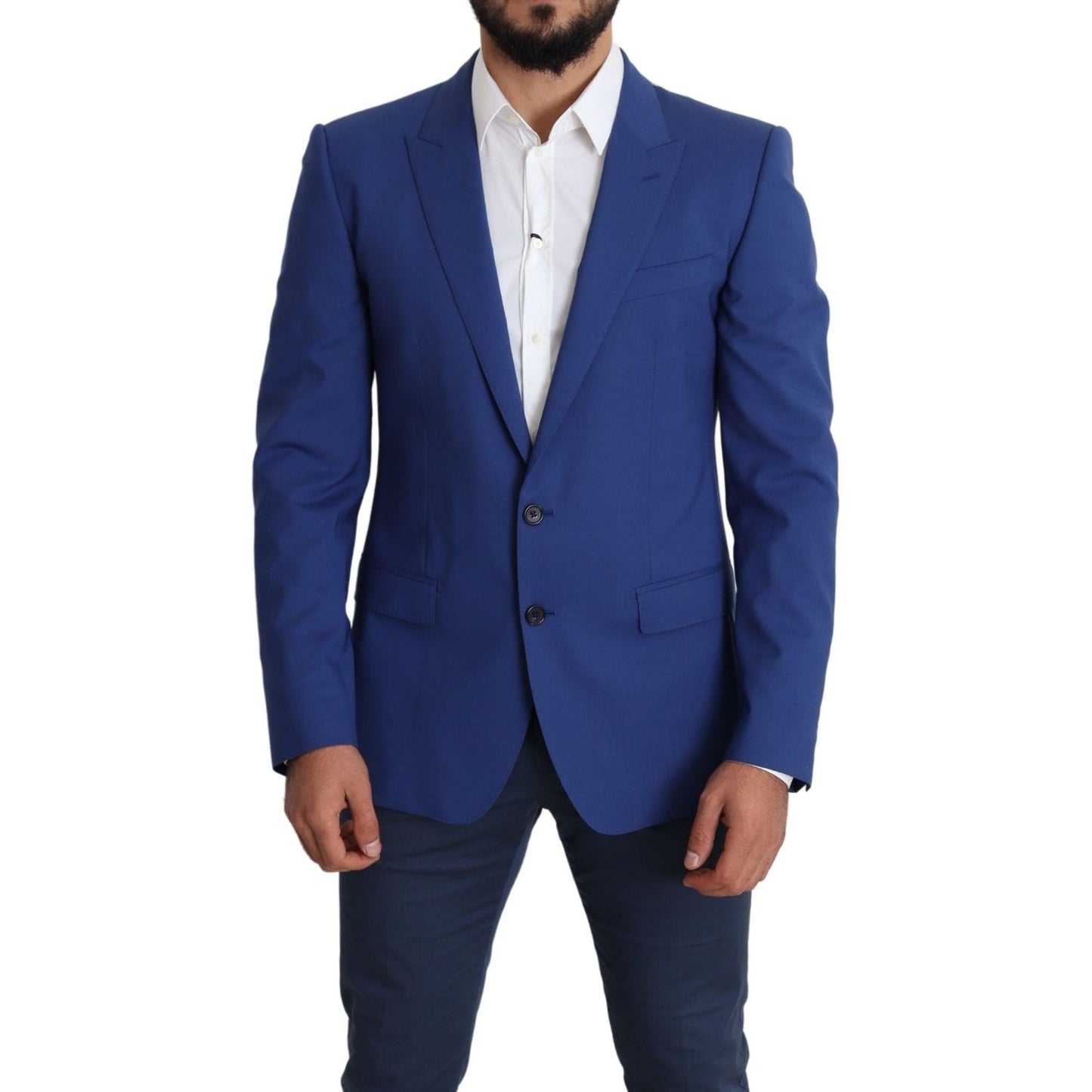 Dolce & Gabbana Exquisite Blue Wool Martini Blazer Jacket Dolce & Gabbana