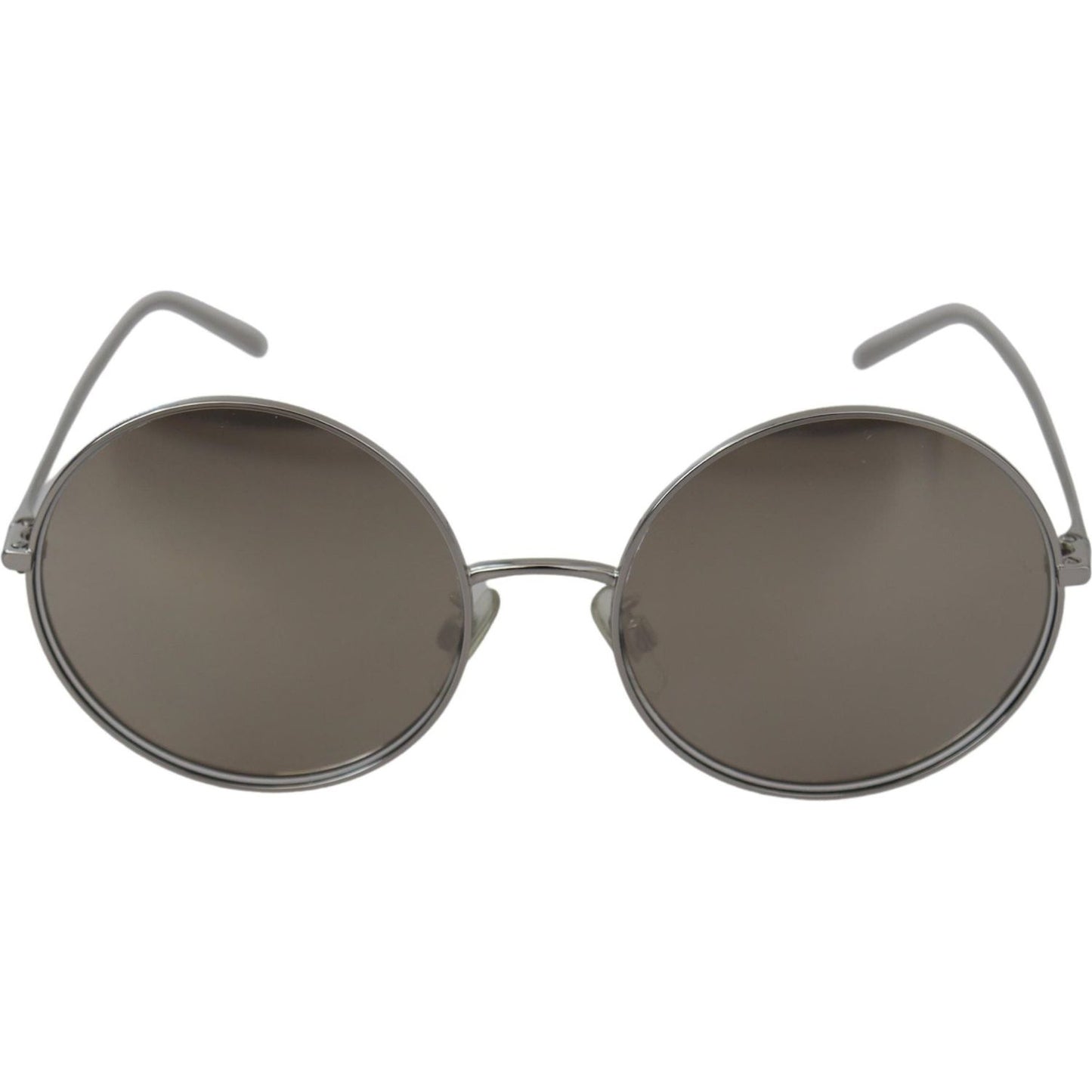 Dolce & Gabbana Silver Plated Round Gray Le nses Women Sunglasses