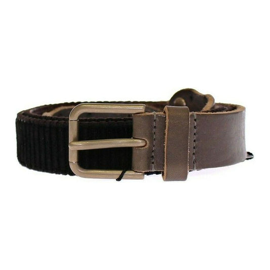 Dolce & Gabbana Elegant Leather-Cotton Fusion Men's Belt Belt Dolce & Gabbana