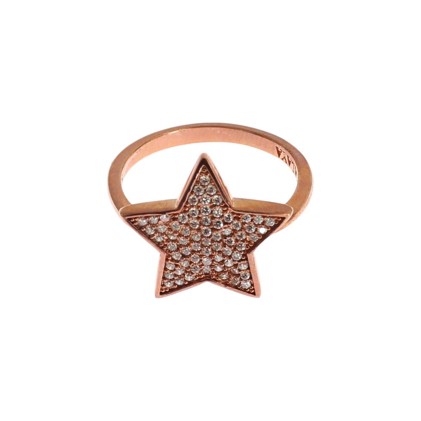 Nialaya Womens Clear CZ Star 925 Silver Ring