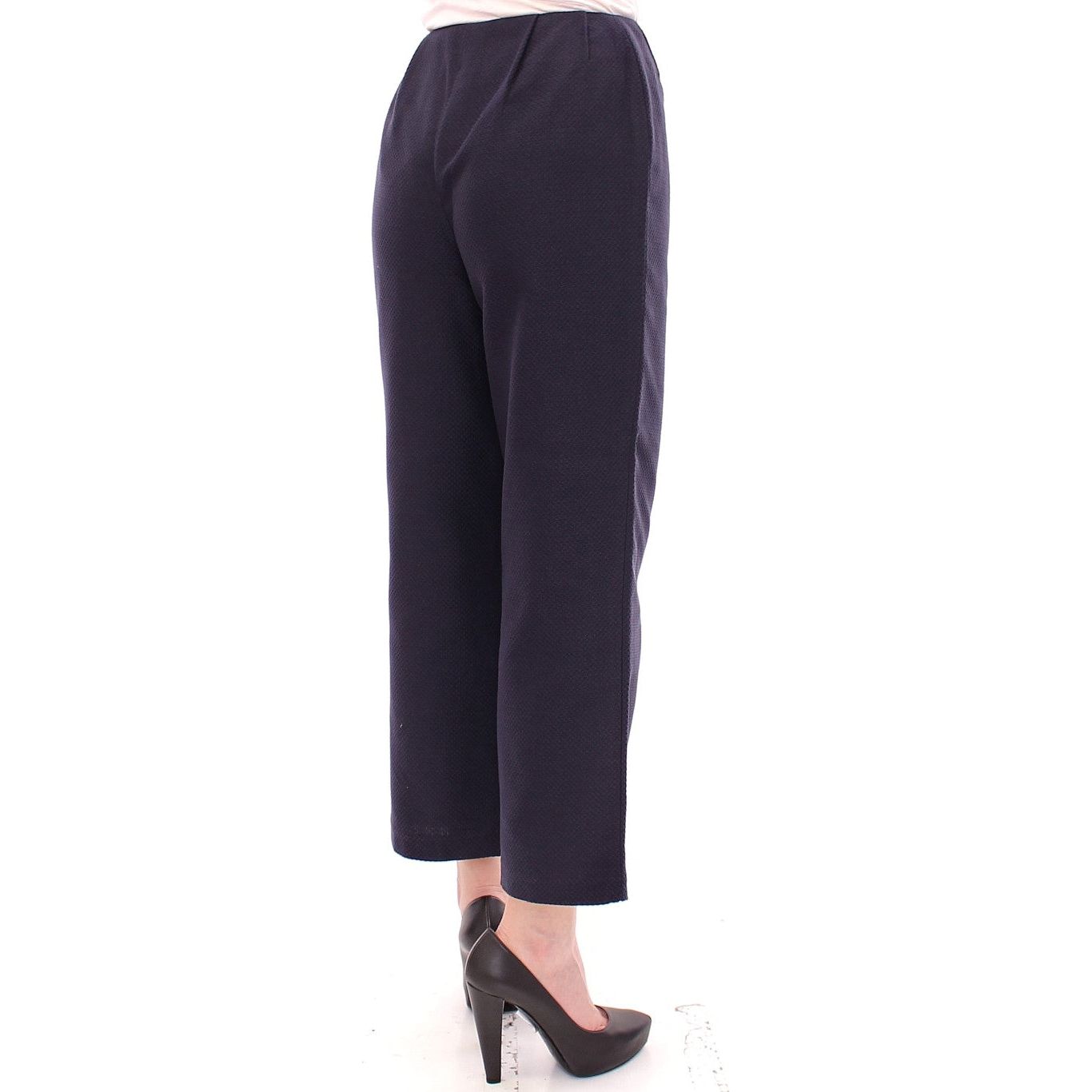 Andrea Incontri Chic Cropped Blue Pants - Exquisite Craftsmanship Andrea Incontri