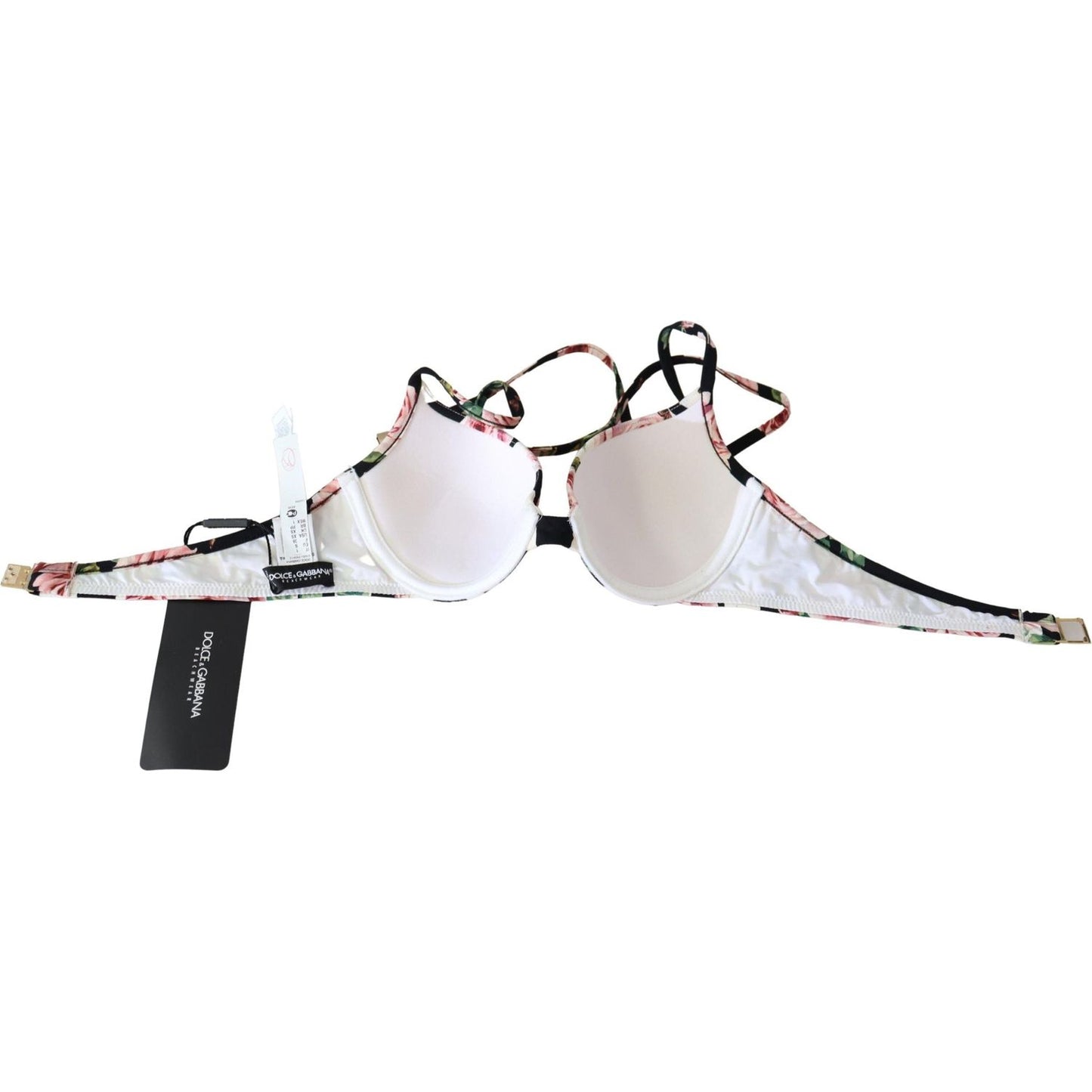 Dolce & Gabbana Elegant Rose Print Bikini Top Dolce & Gabbana