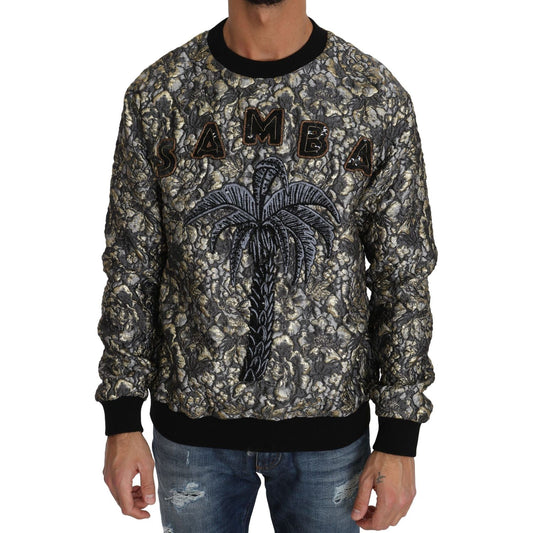 Dolce & Gabbana Samba Jacquard Palm Crewneck Sweater Dolce & Gabbana