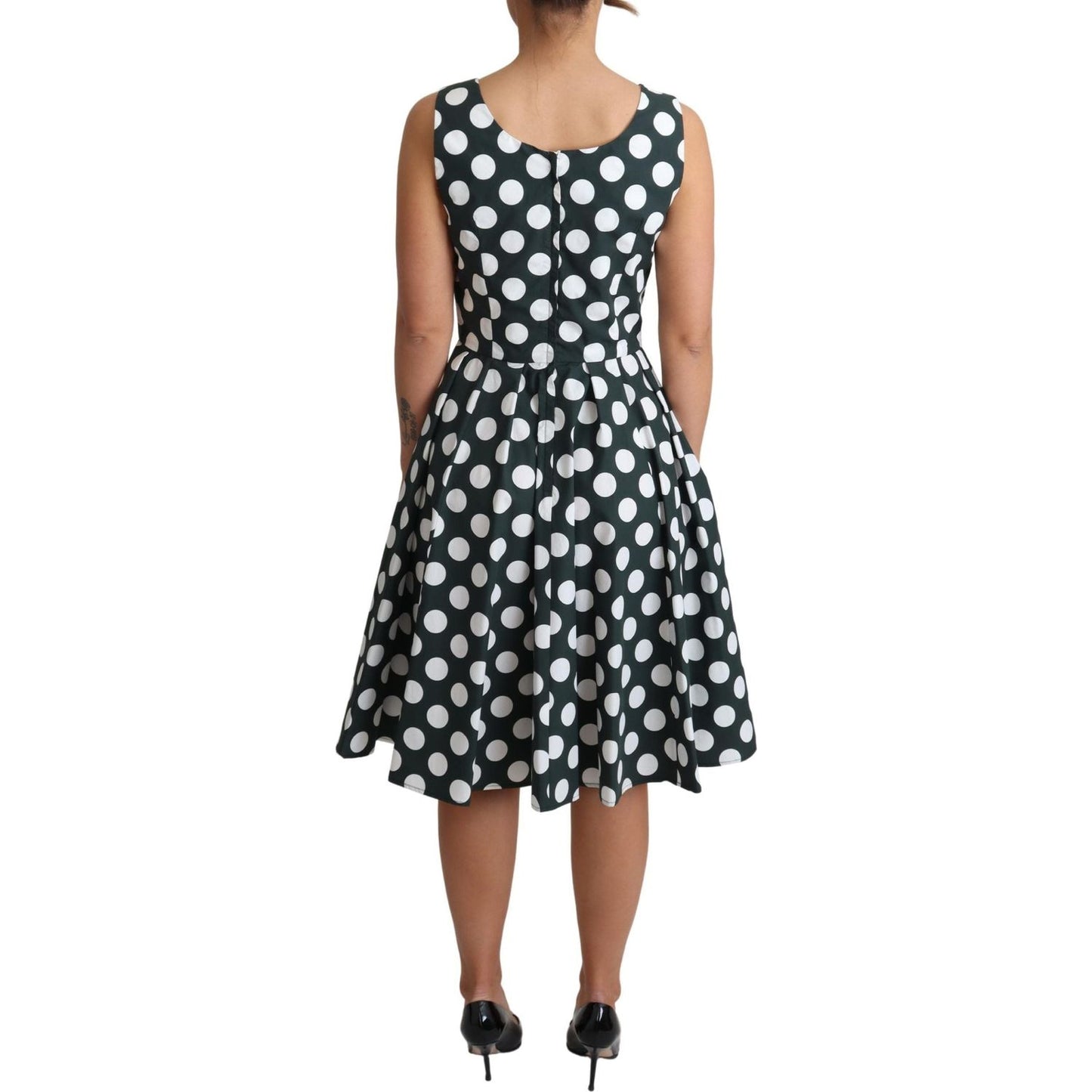 Chic Polka Dot A-line Sleeveless Dress