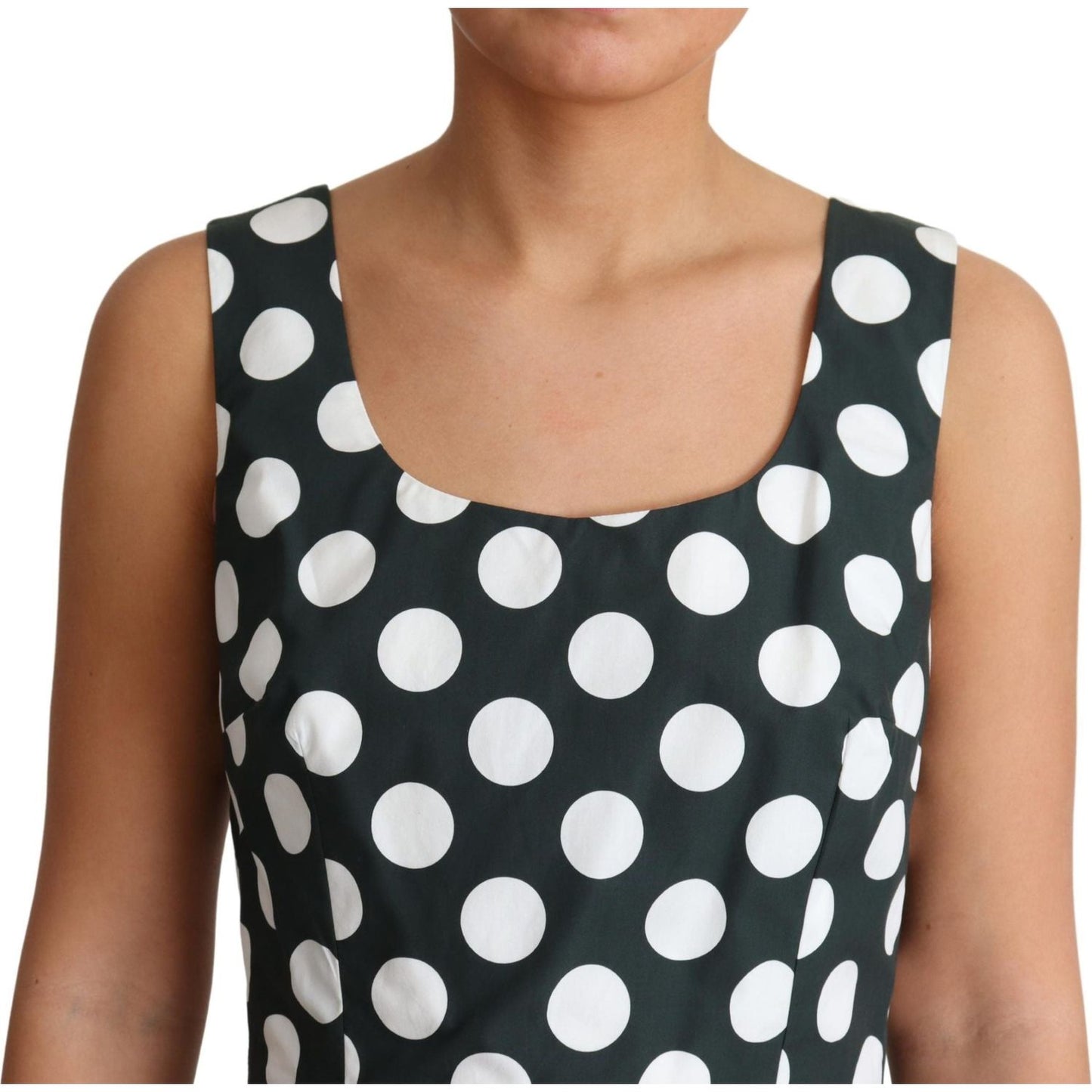 Chic Polka Dot A-line Sleeveless Dress