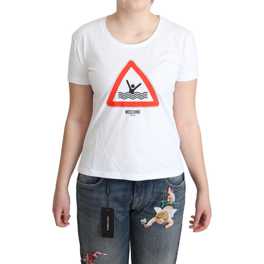 Moschino Chic Triangle Graphic Cotton Tee Moschino