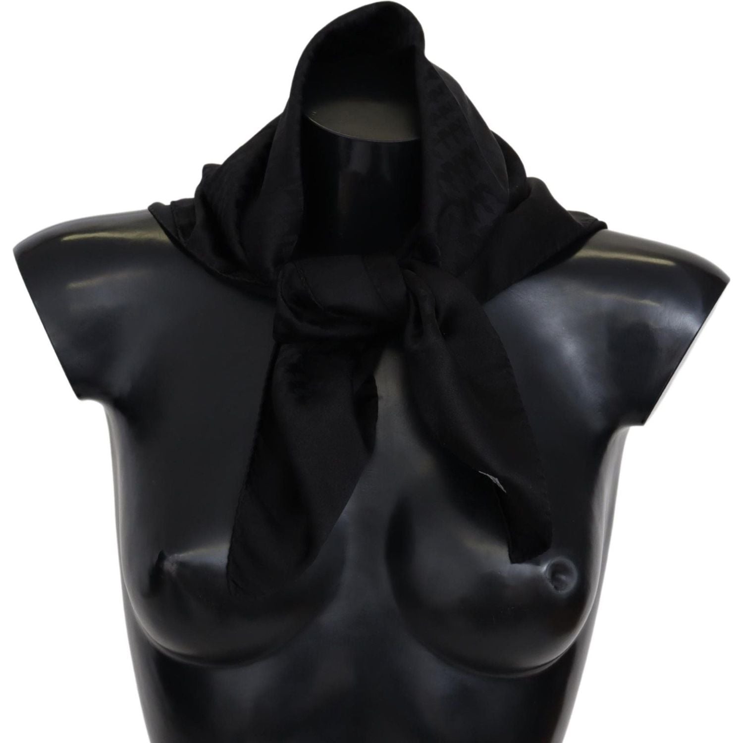 Missoni Black Wool Knit Unisex Neck Wrap Shawl Scarf