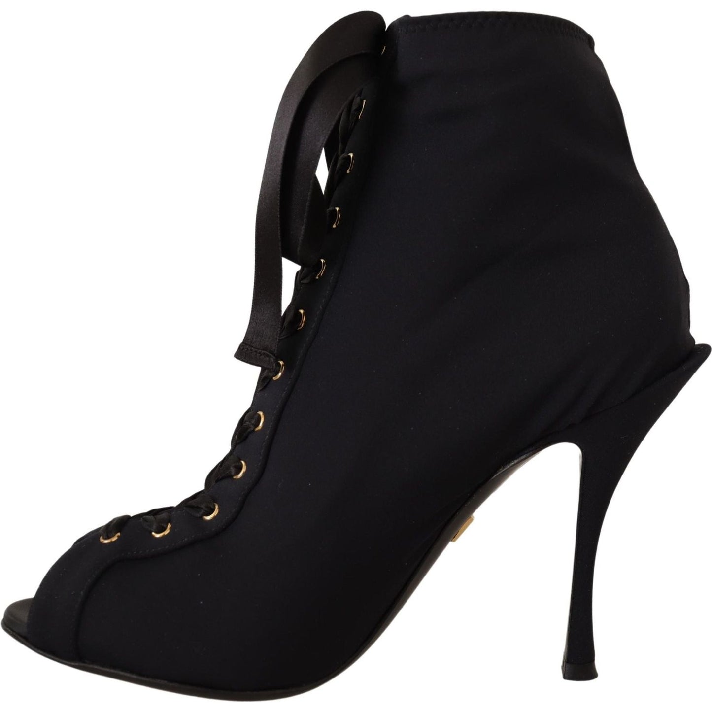 Dolce & Gabbana Elegant Ankle Open Toe Heel Boots