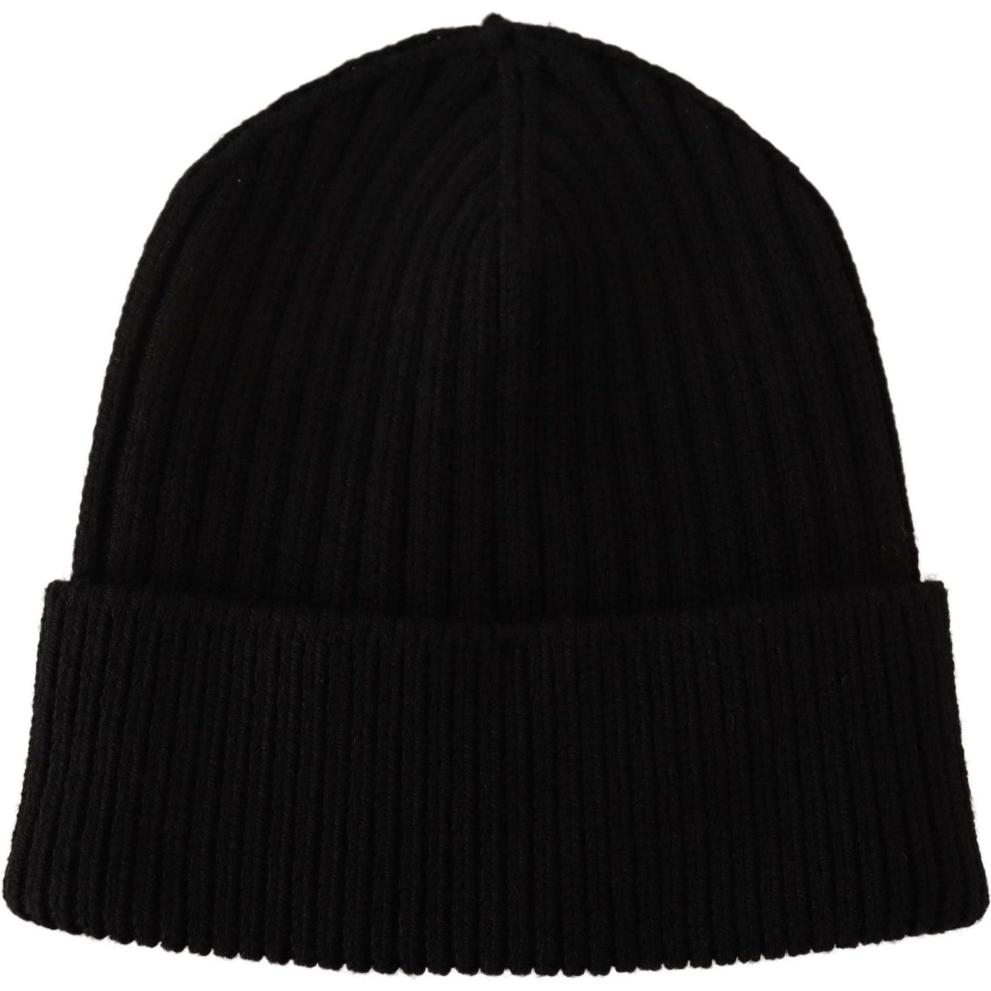 Dolce & Gabbana Elegant Cable Knit Wool Beanie with Fleece Liner Beanie Hat Dolce & Gabbana