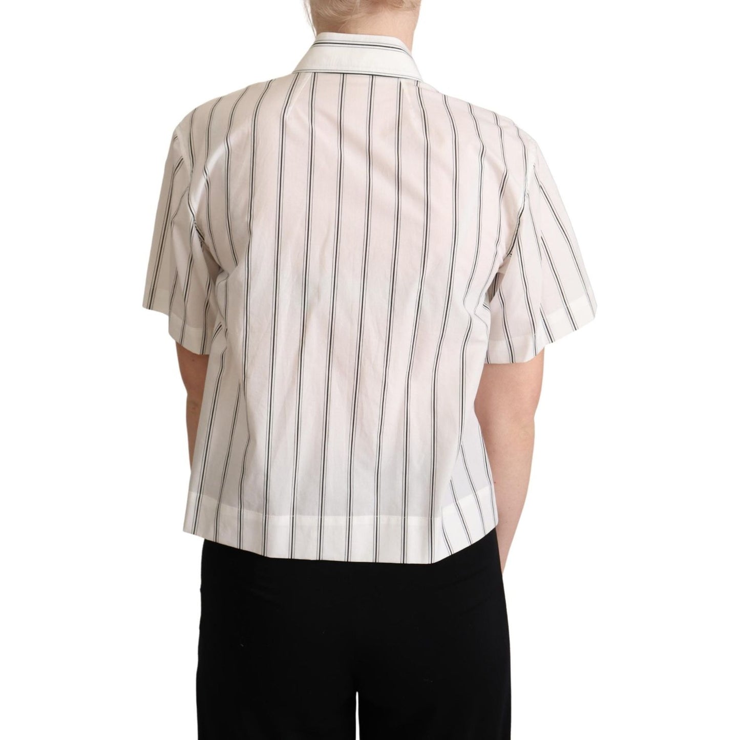 Dolce & Gabbana Elegant Striped Cotton Polo Top Dolce & Gabbana