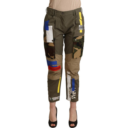 Dolce & Gabbana Green Military Cargo Trouser Cotton Pants