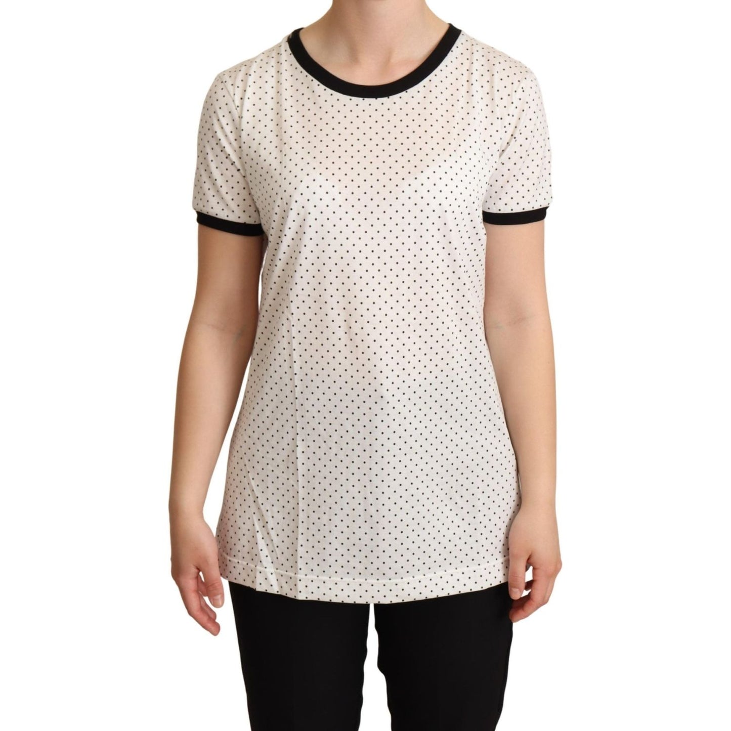 Dolce & Gabbana Polka Dot Crewneck Cotton Tee Dolce & Gabbana