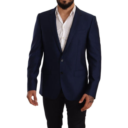 Dolce & Gabbana Elegant Blue Virgin Wool Martini Blazer Dolce & Gabbana